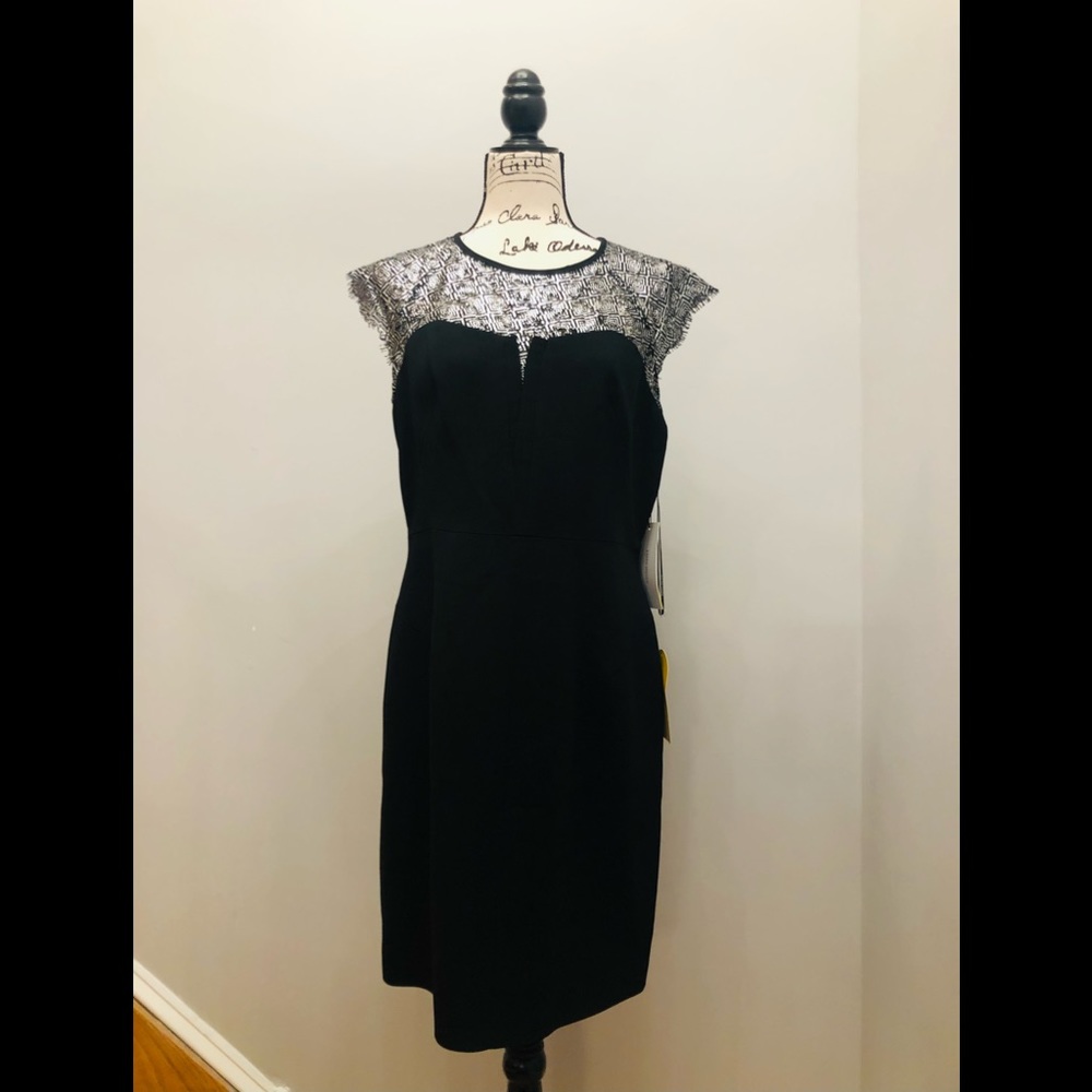 NWT Karen Millen Black and Silver Dress